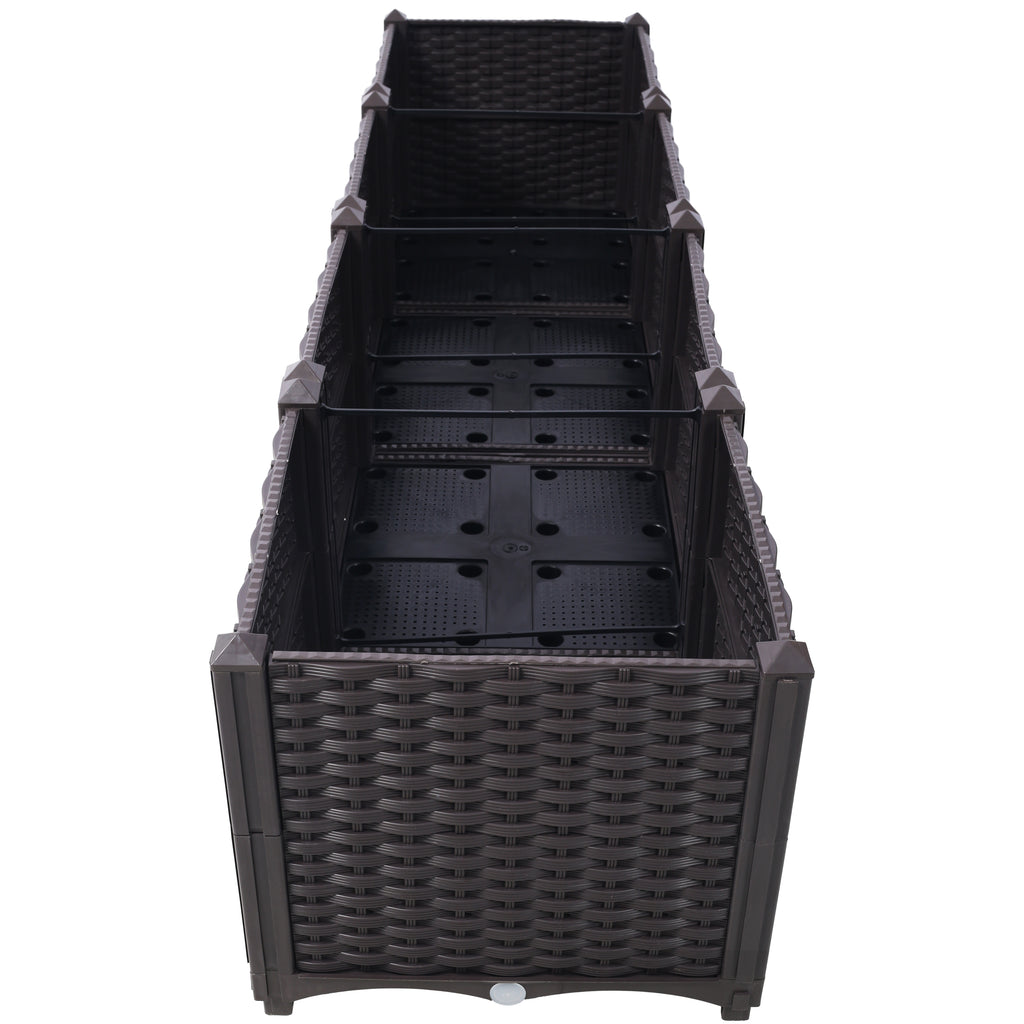 Deep Raised Garden Bed Plastic Planter Boxes