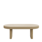 Mid Century Modern Oval Fluted Coffee Table