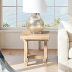 Hawthorne 18" Square Reclaimed Elm Trestle Side Table