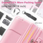 24 Inch Lightweight Hardshell Luggage - Pink
