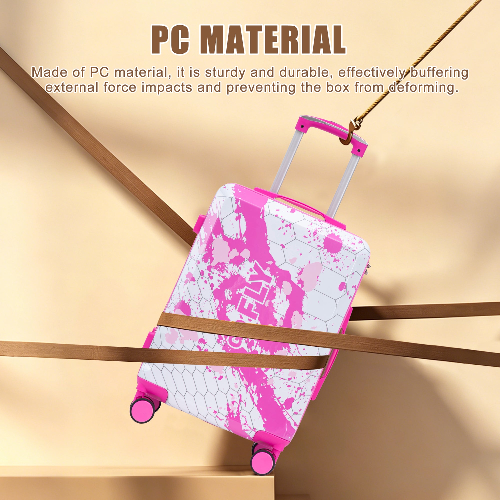 20"/24"/28" 3-Piece PC Spinner Wheel Luggage Set