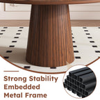 47 Inch Round MDF Dining Table for 4