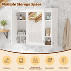 35 Inch 2-in-1 Bathroom Wall Cabinet