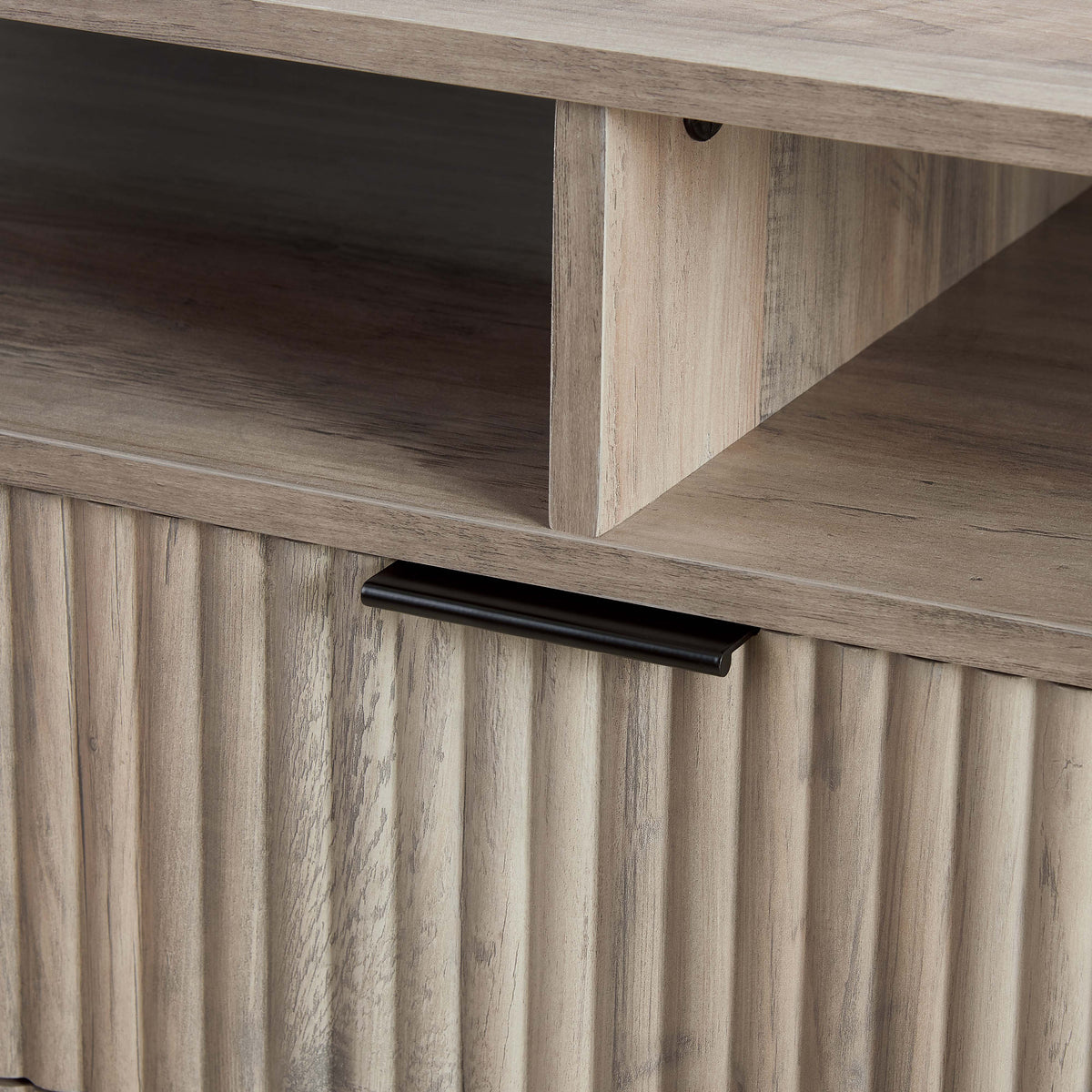 Dumbo 63" Fluted TV Stand in Rustic