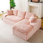 Pink Turtle Velvet Versatile Sofa