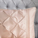 7-Piece Full 100% Polyester Pieced Pleated Tufted Comforter Set