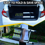 8.5FT Telescopic Ladder with Hooks and Triangular Support Frame