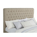 Copper Oatmeal Upholstered Eastern King Panel Bed