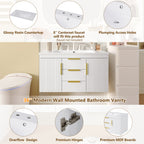 36'' Wall Mounted Bathroom Vanity