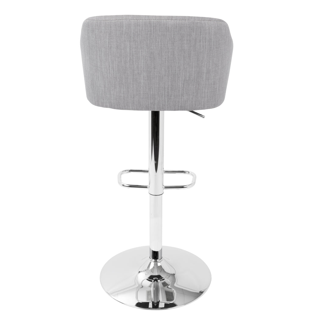 Contemporary Adjustable Barstool with Swivel in Light