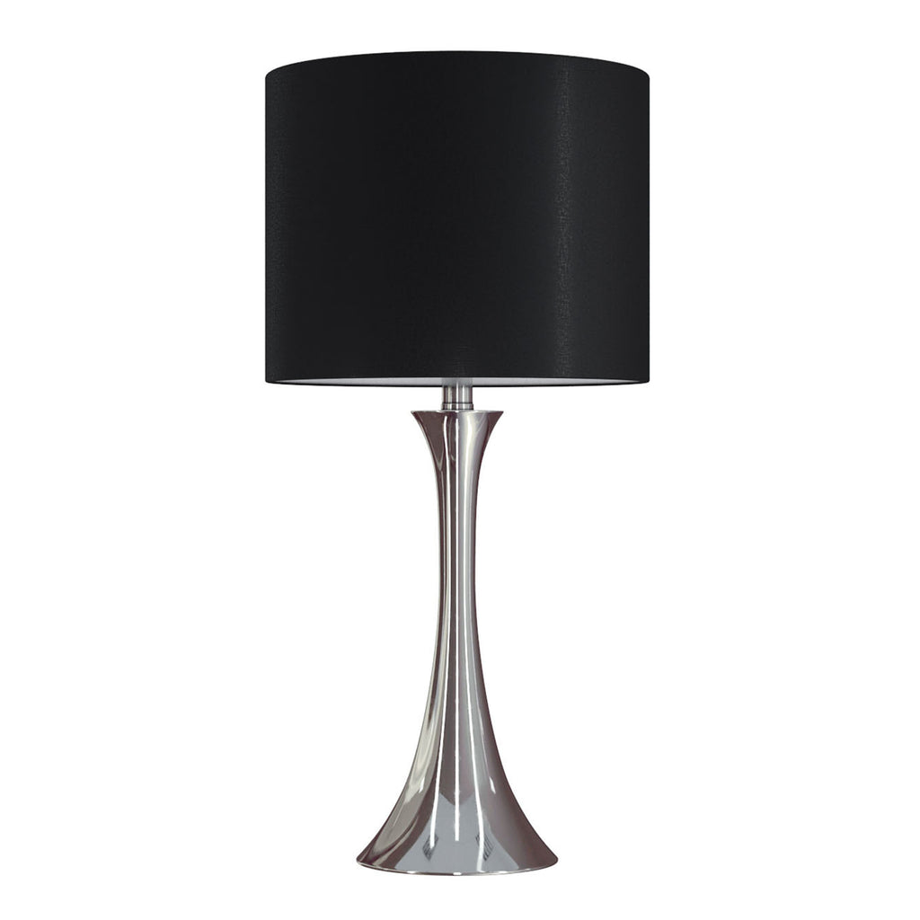 24" Contemporary Metal Table Lamp in Polished Nickel