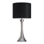 24" Contemporary Metal Table Lamp in Polished Nickel