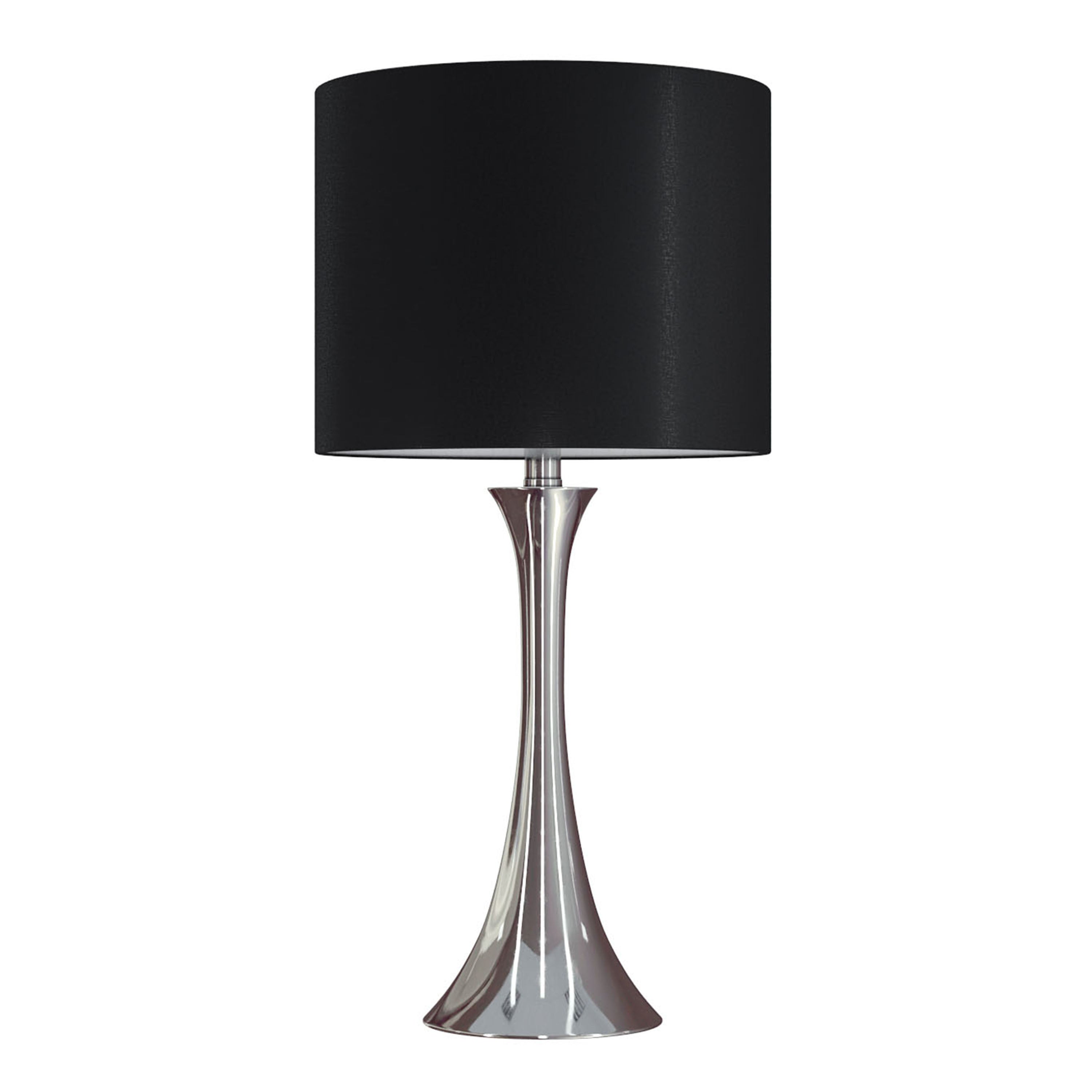 24" Contemporary Metal Table Lamp in Polished Nickel