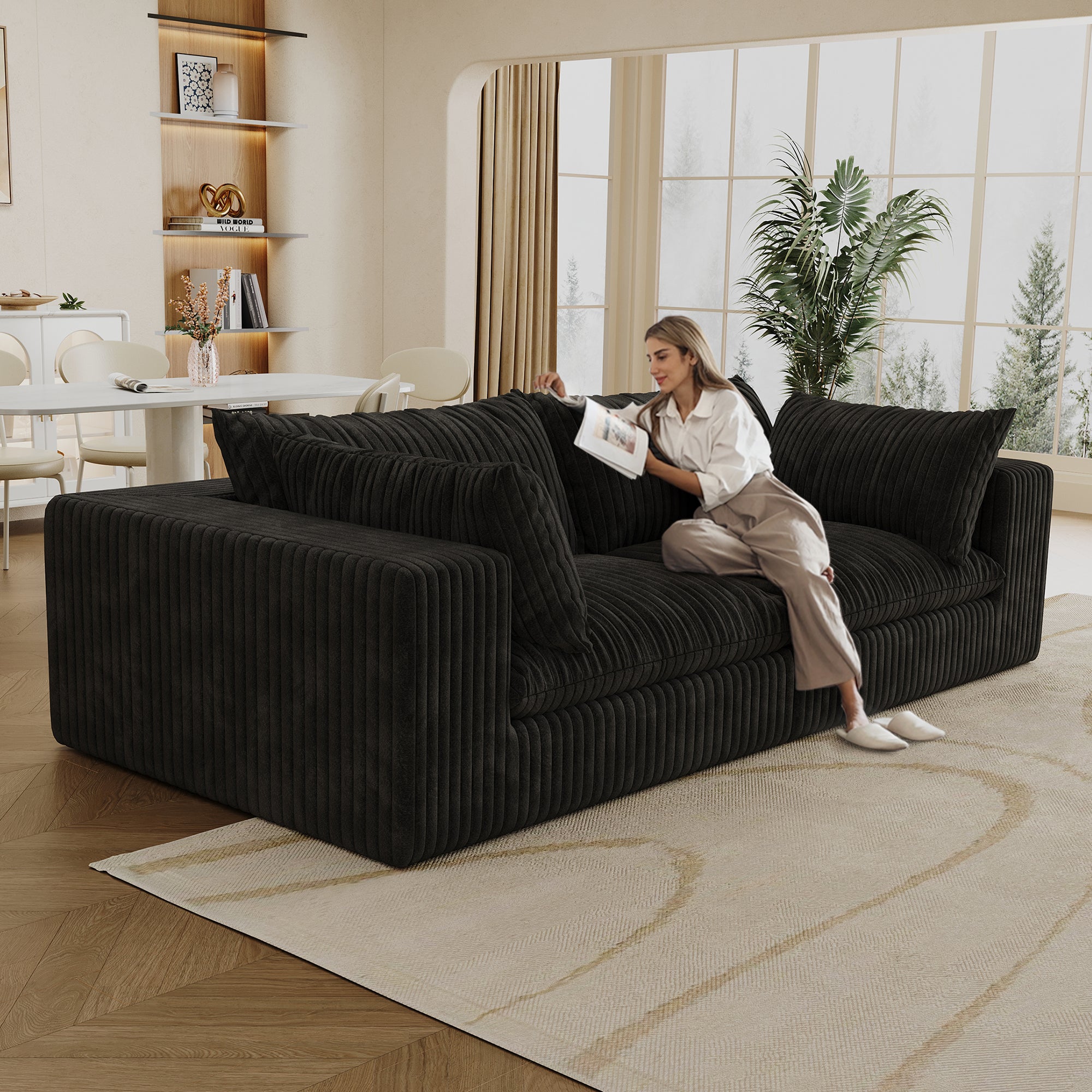 Y137 Modular 2-Seater Sofa - Black