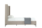 Promenade Upholstered Velvet Twin Bed in Rustic