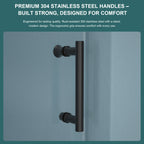 48"W x 76"H Single-Slide Shower Door - 8mm Tempered Glass