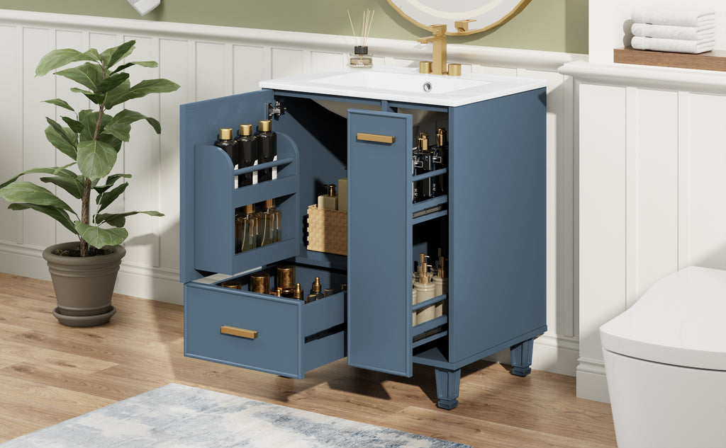 24" Bathroom Vanity with Sink and Storage Cabinet