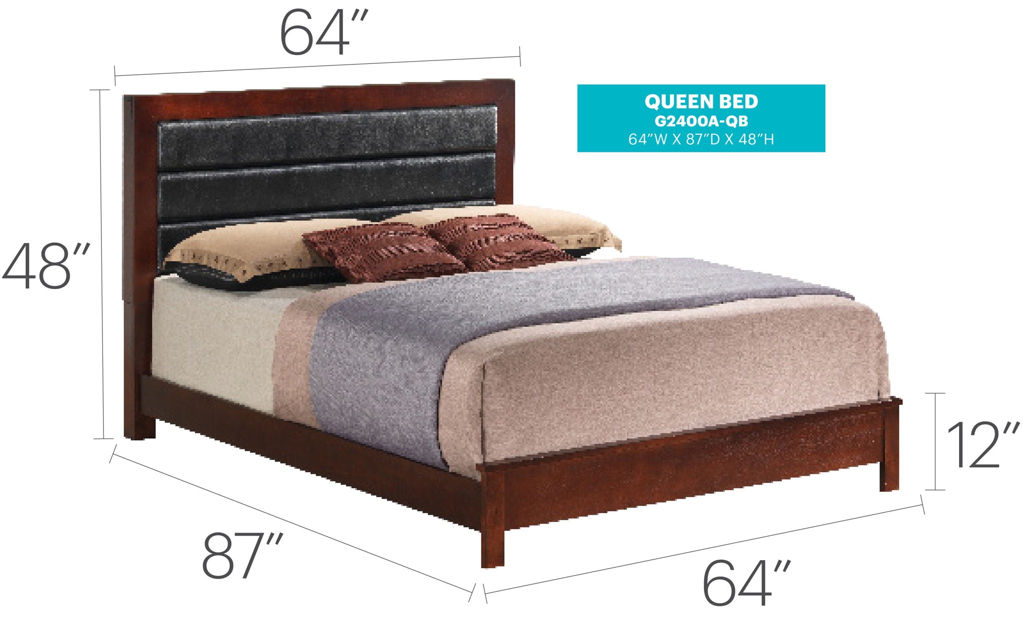 Transitional Modern Design Bed