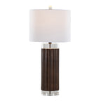 Cylinder Fluted 29.25" Contemporary Polyresin Table Lamp