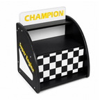 Kids Racing Car Nightstand with Open Storage Shelf