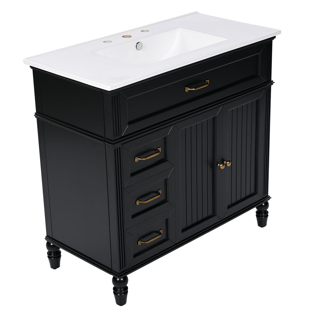 36" Bathroom Vanity with Sink and Drawers