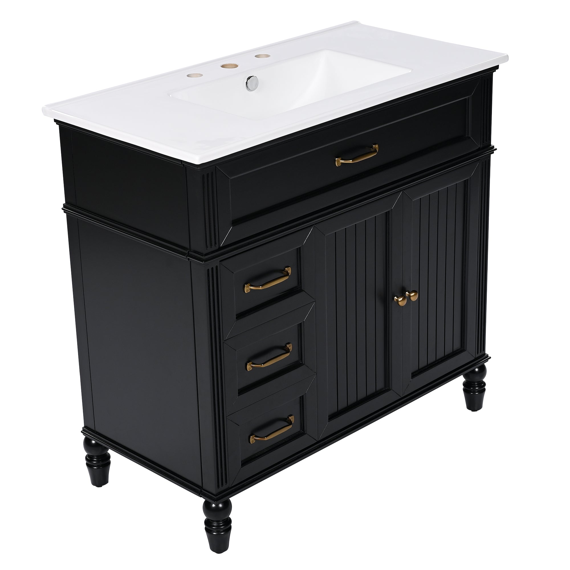 36" Bathroom Vanity with Sink and Drawers