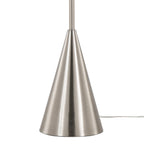 64" Contemporary Metal Floor Lamp in Brushed Nickel