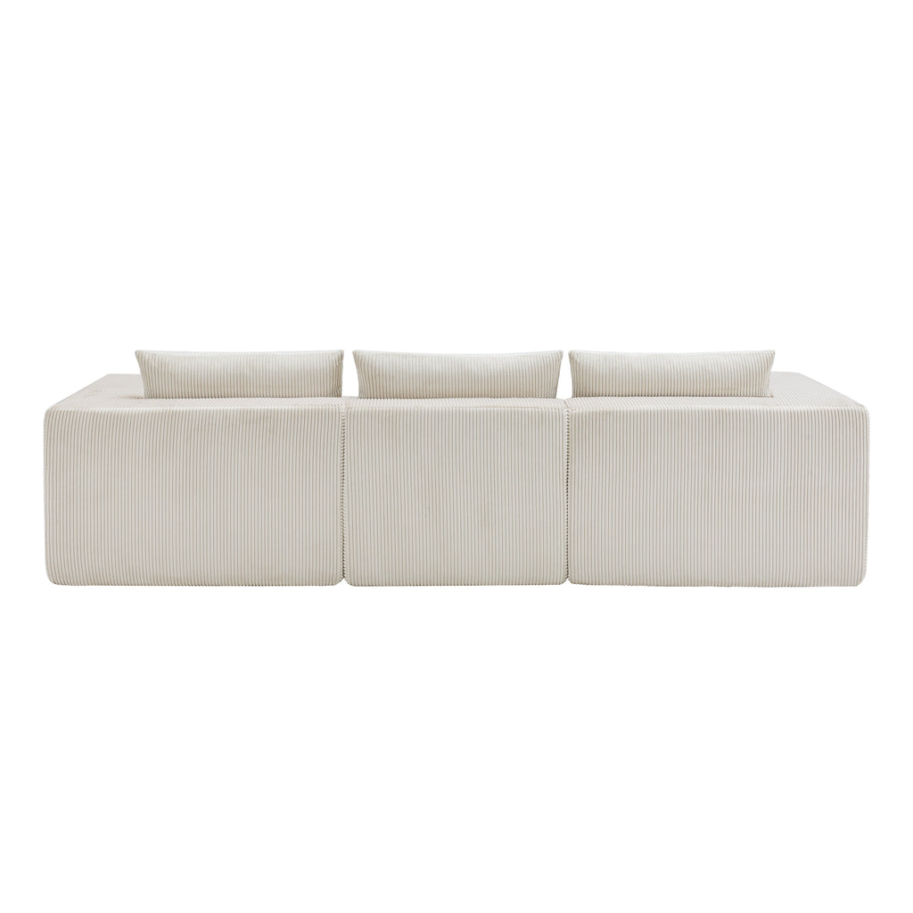 107" Compressed Sectional Sofas (Beige)