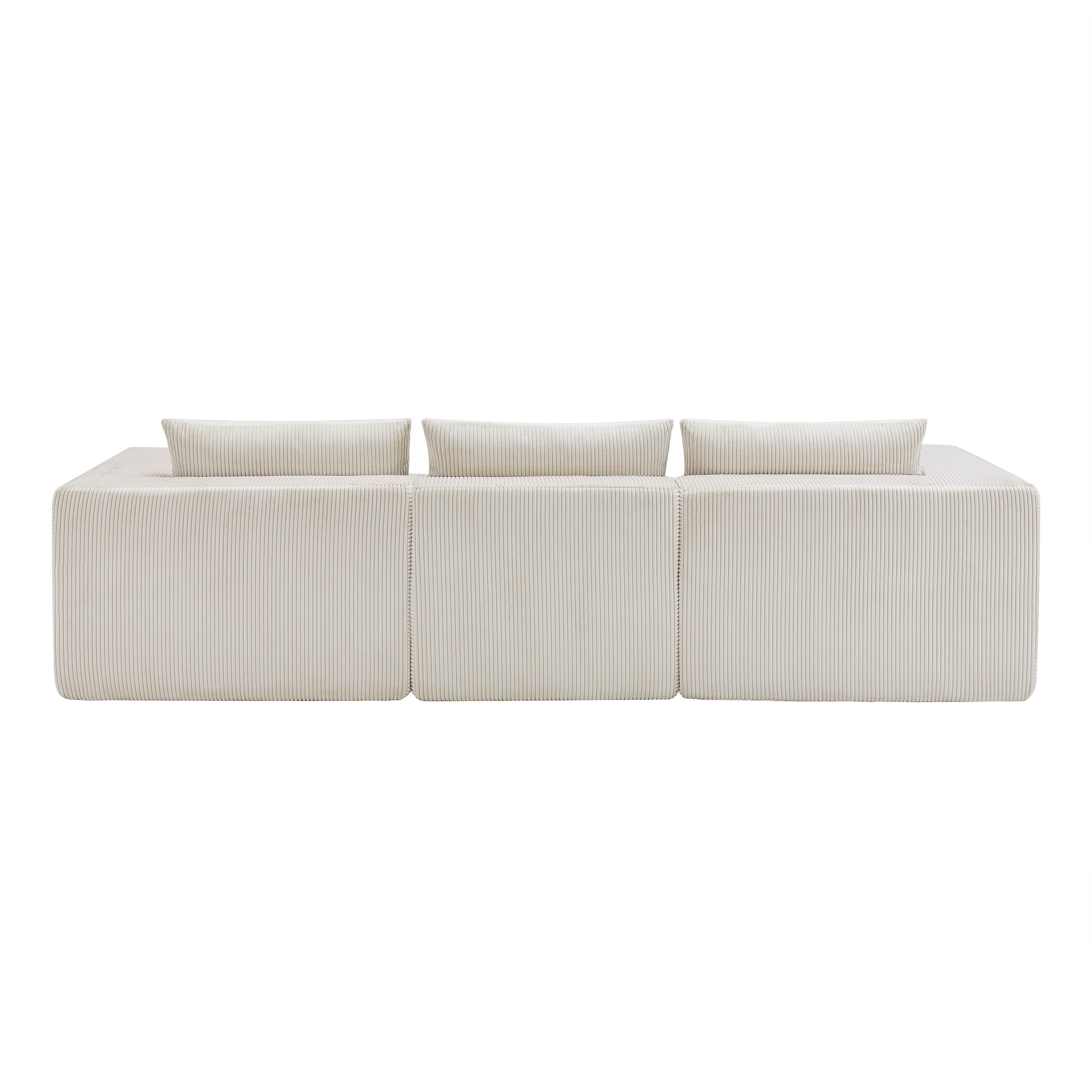 107" Compressed Sectional Sofas (Beige)