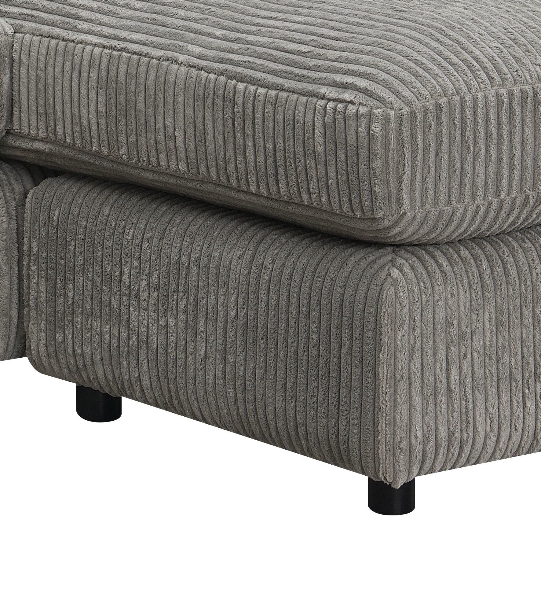 Tavia Reversible Sectional Sofa With 6 Pillows - Gray