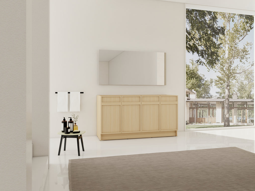 60" Freestanding Bathroom Vanity & 4 Soft-Close Cabinet Doors
