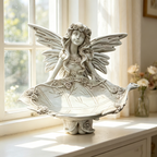 12.80" High Garden Fairy Figurine with Leaf Tray
