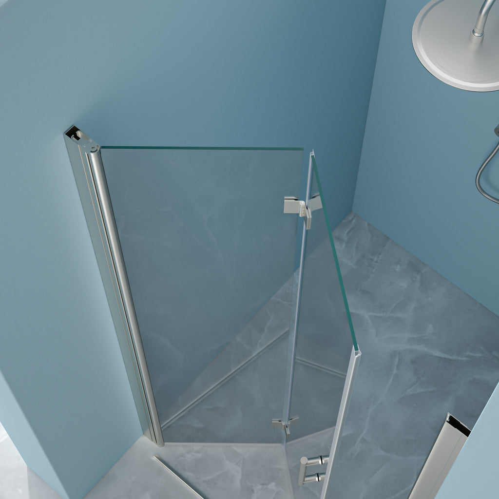 34"W x 72"H Fold Frameless Shower Door