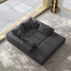 Oversized Sponge Cloud Sofa - Modern Upholstered Sectional Couch
