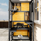 GO Large Cat Catio - 4 Tiers Cat Enclosure for Outdoor Spaces