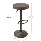 Adjustable Barstool in Antique and