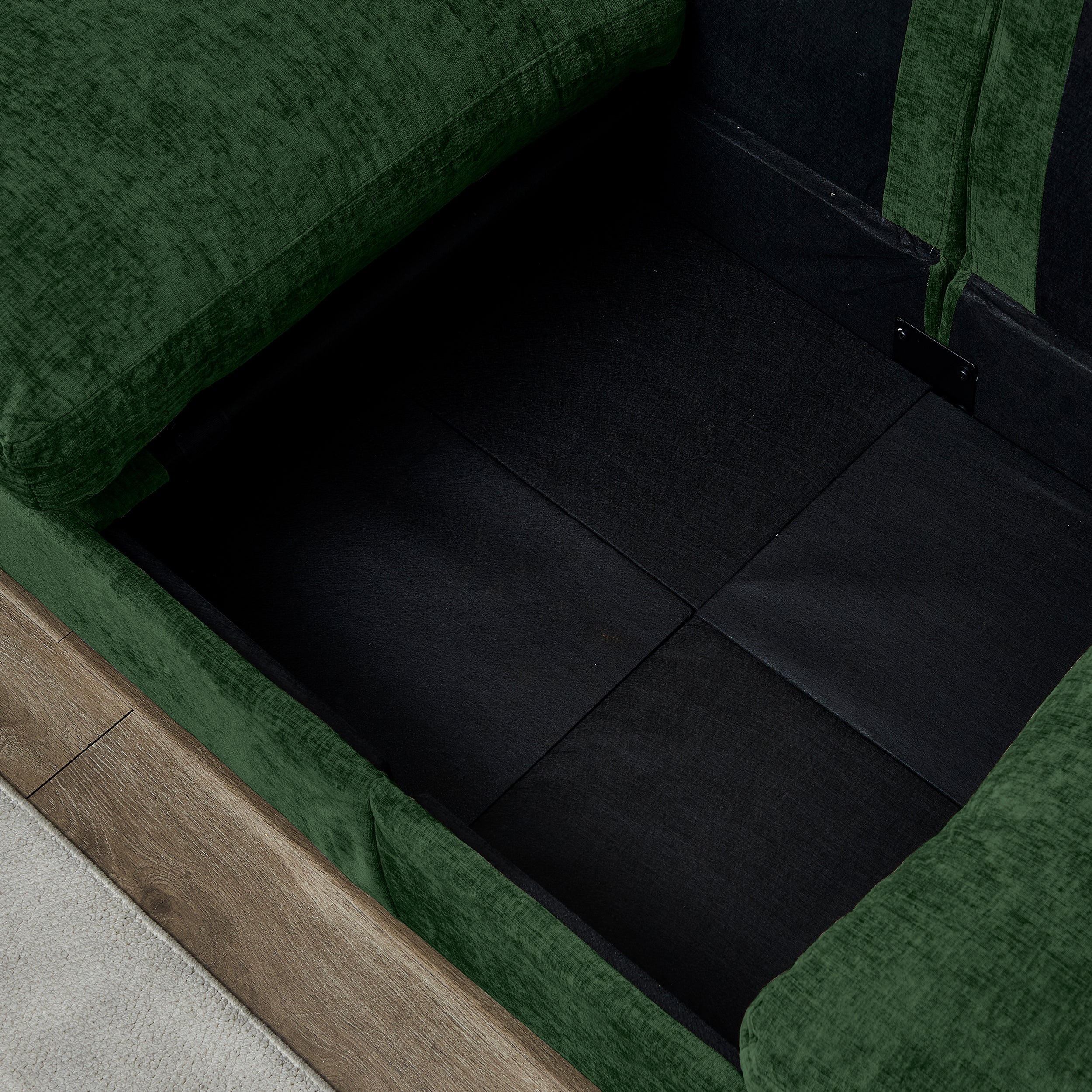 96.5" Sectional Couch for Living Room with Ottoman