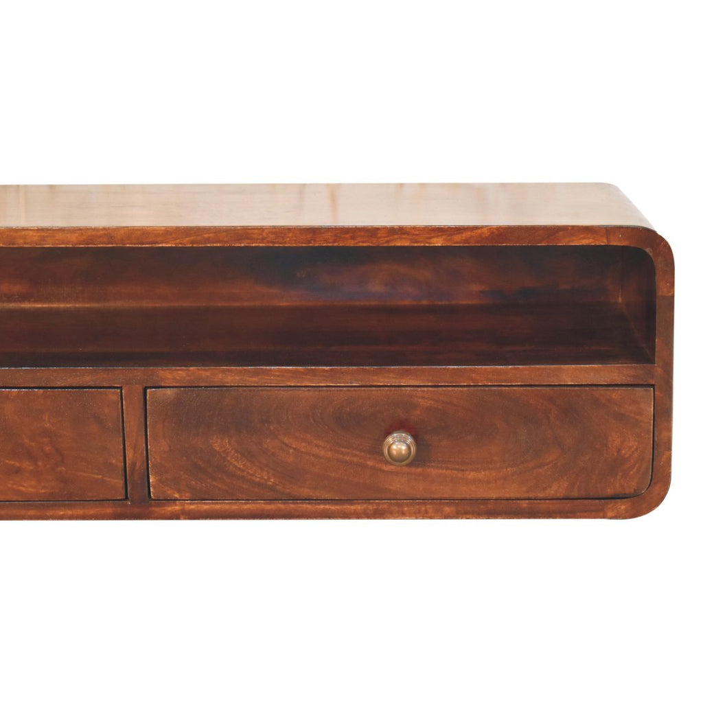 Solid Wood Floating Console Table