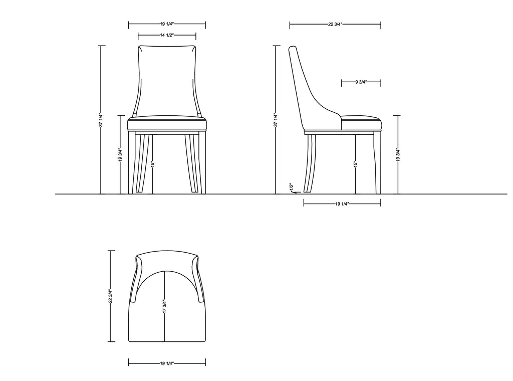 Shubert Vegan Leather and Velvet Dining Chair