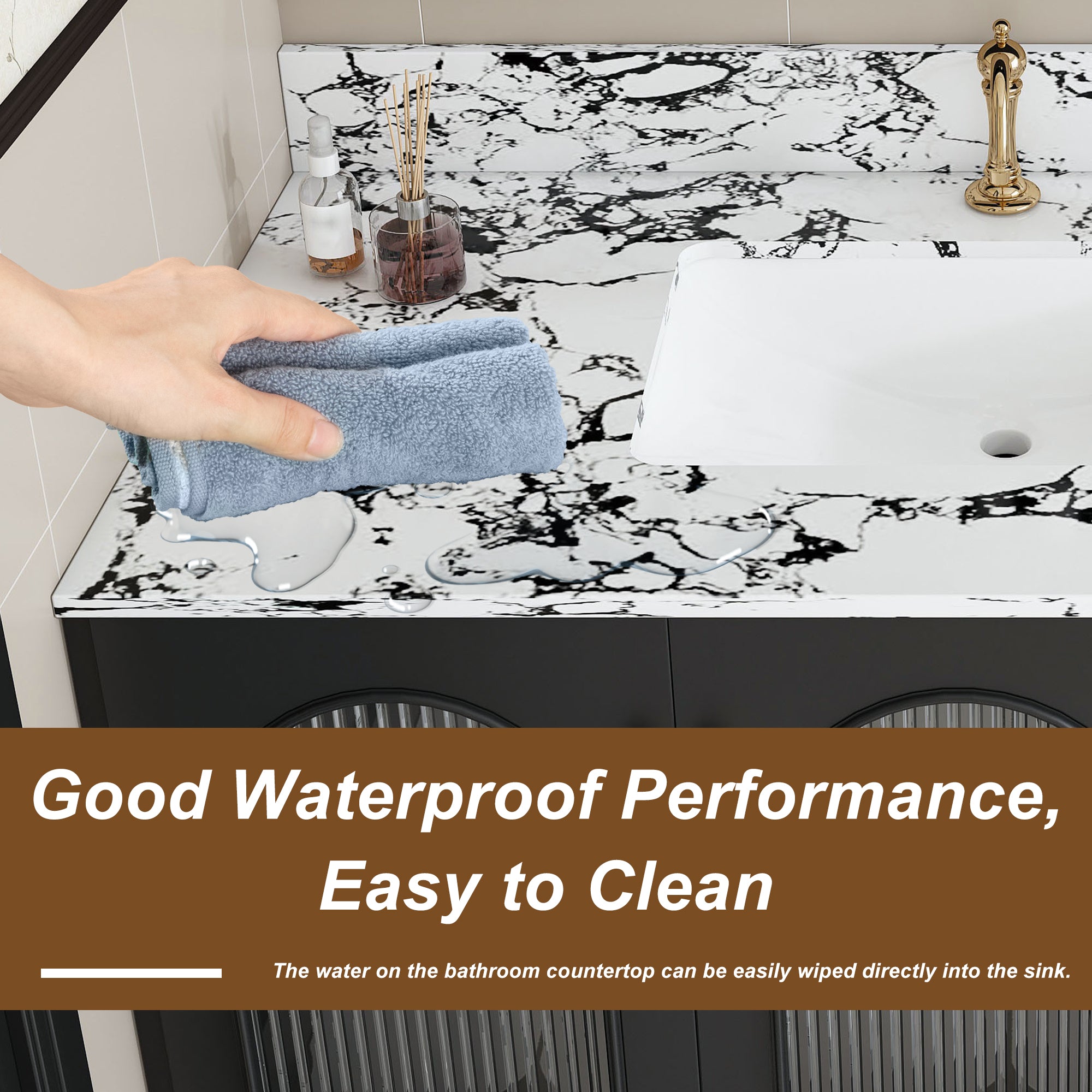 43"x22" Bathroom Vanity Top with Undermount Ceramic Sink