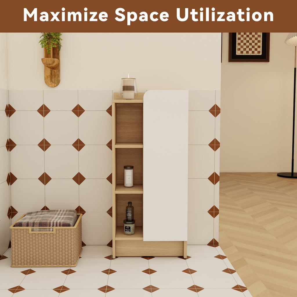 16" Medium Light Bathroom Storage