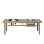 47" 3-in-1 Outdoor Aluminum Fire Pit Table