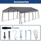 Heavy Duty Metal Carport 13 × 26.5 FT