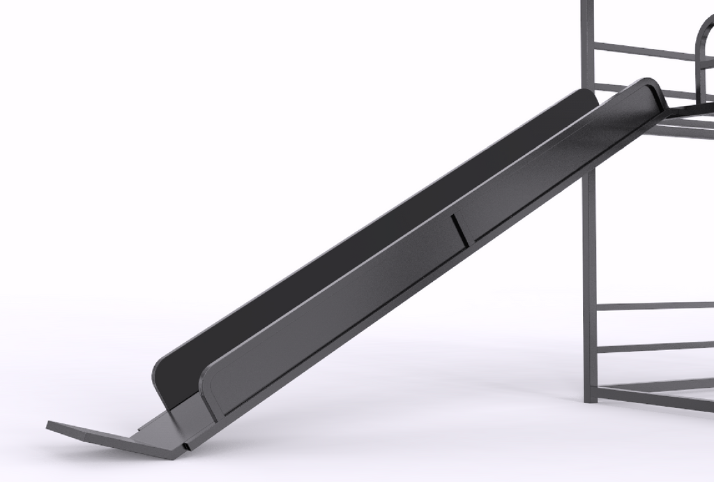 Metal Full Size Loft Bed with Slide and Ladder