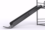 Metal Full Size Loft Bed with Slide and Ladder