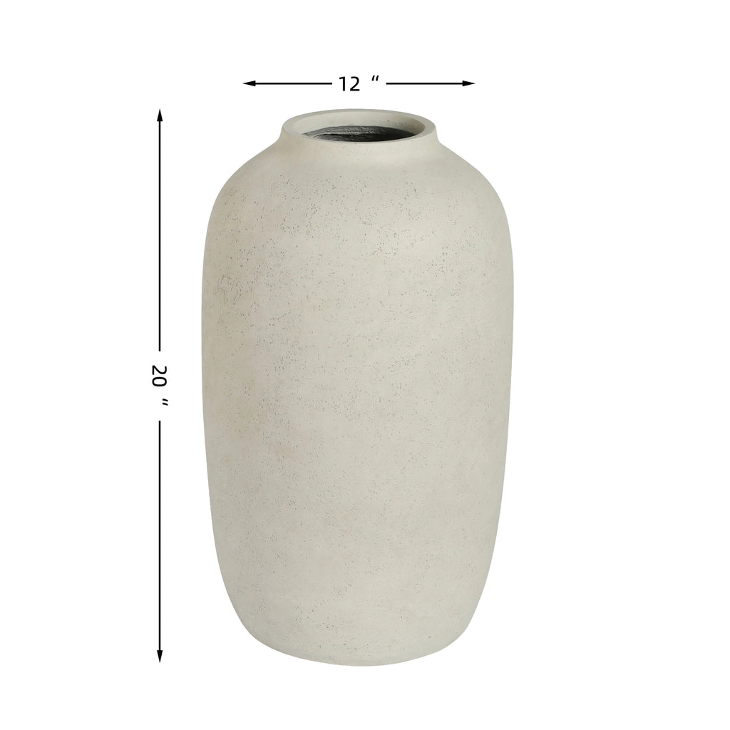 Round Concrete Planter - Large Outdoor Indoor Handmade Decorative Pot