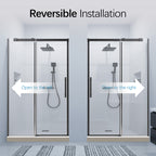 46-48" W * 76" H Frameless Single Sliding Shower Door