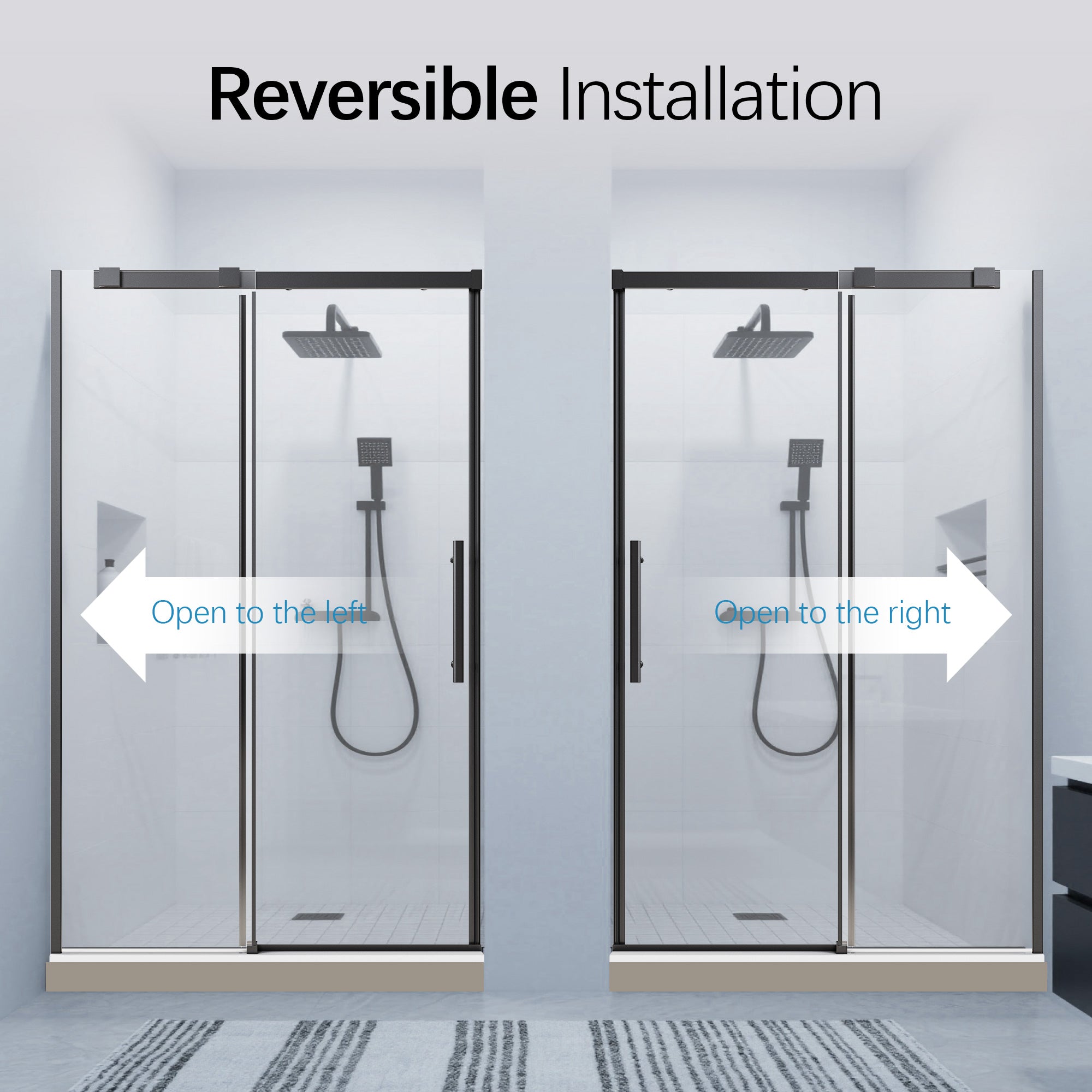 46-48" W * 76" H Frameless Single Sliding Shower Door
