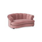 Halle 35.5" Rolled-Arm Dog Bed with Channel-Tufted Back
