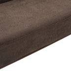 81 in. Curved Velvet Sofa with Wooden Base